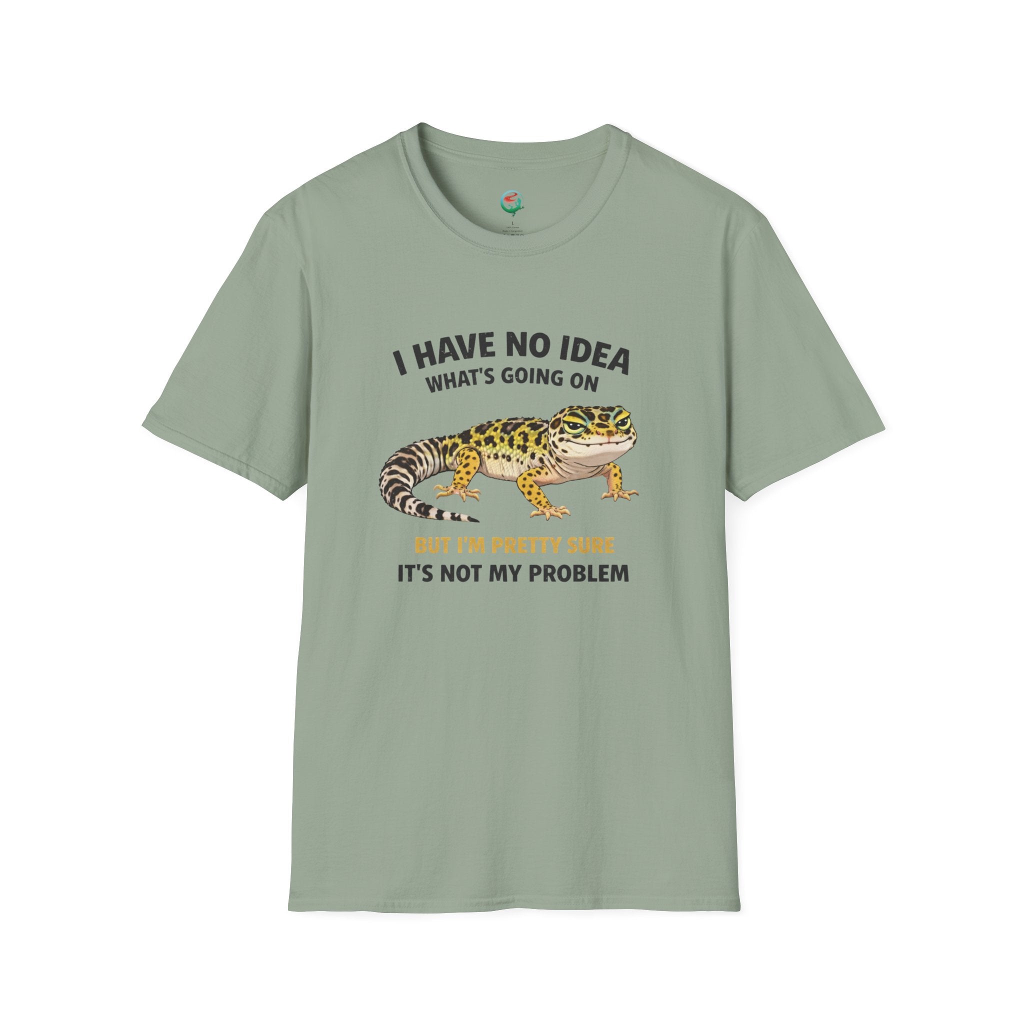Leopard Gecko Graphic Tee — "I Have No Idea What's Going On" Funny Lizard T-Shirt