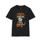 Trick or Treat Lizard Tee — Halloween Reptile Skeleton Pumpkin T-Shirt
