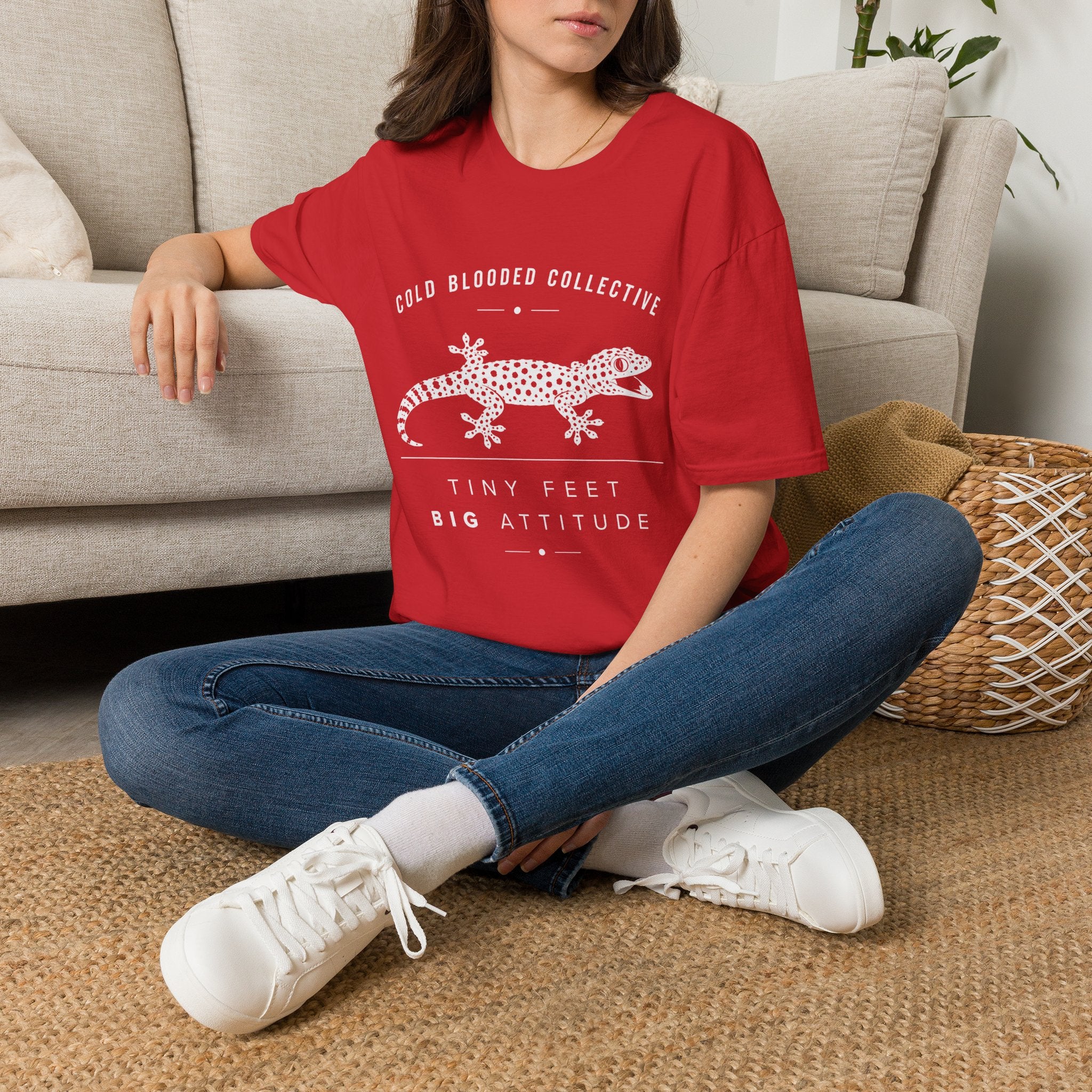 Tokay Gecko T-Shirt — "Cold Blooded Collective: Tiny Feet, Big Attitude"