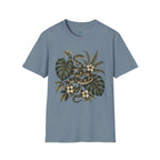 Botanical Snake Graphic T-Shirt | Vintage Floral Reptile Tee