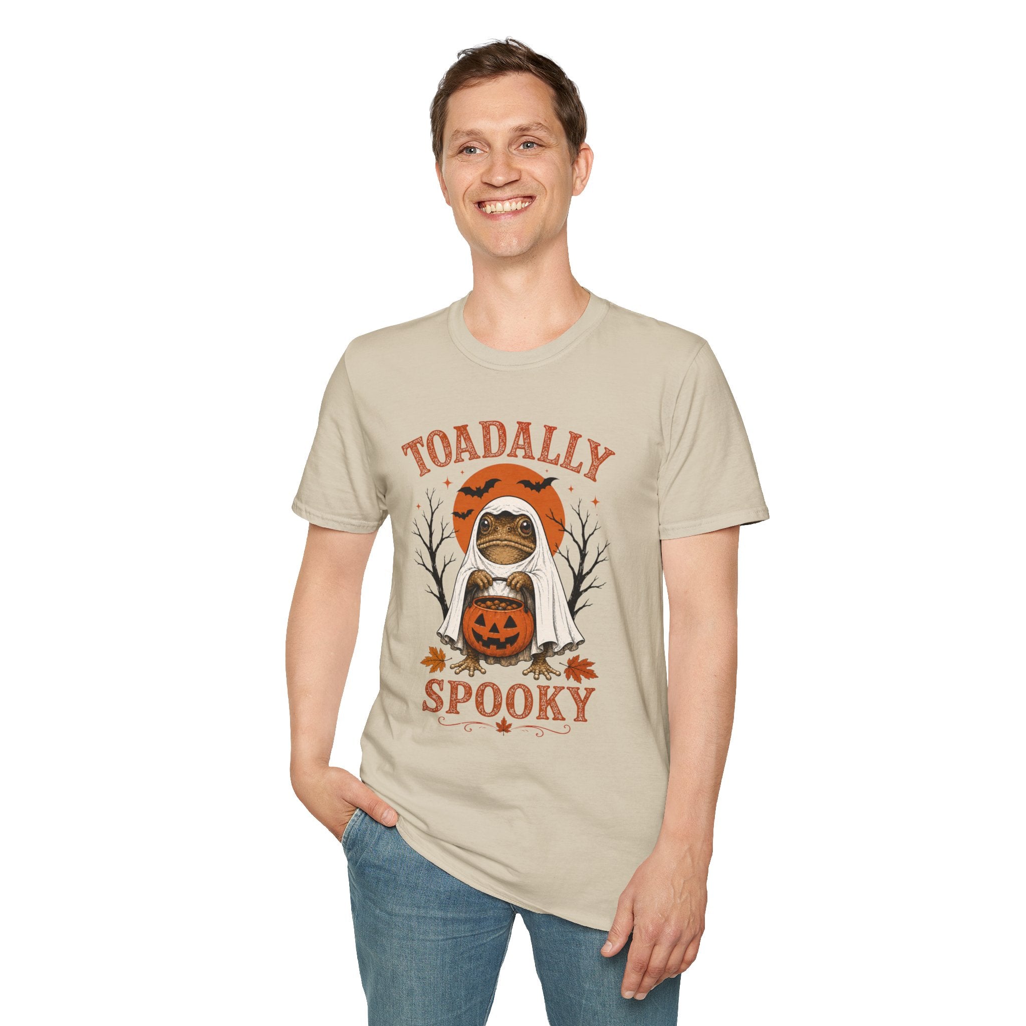 Toadally Spooky Shirt | Funny Halloween Toad Ghost Graphic Tee