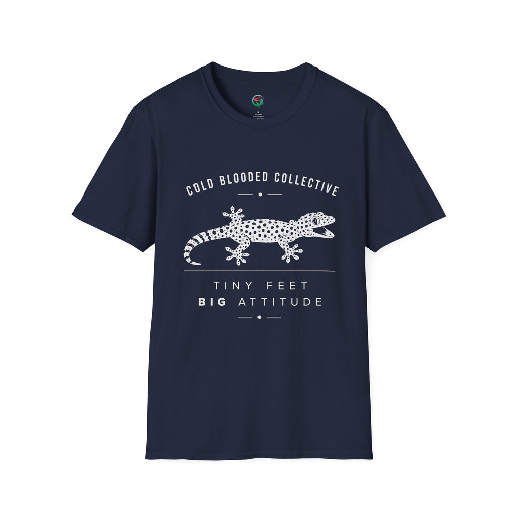 Tokay Gecko T-Shirt — "Cold Blooded Collective: Tiny Feet, Big Attitude"