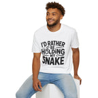 Snake Lover T-Shirt — "I'd Rather Be Holding My Snake" Graphic Tee
