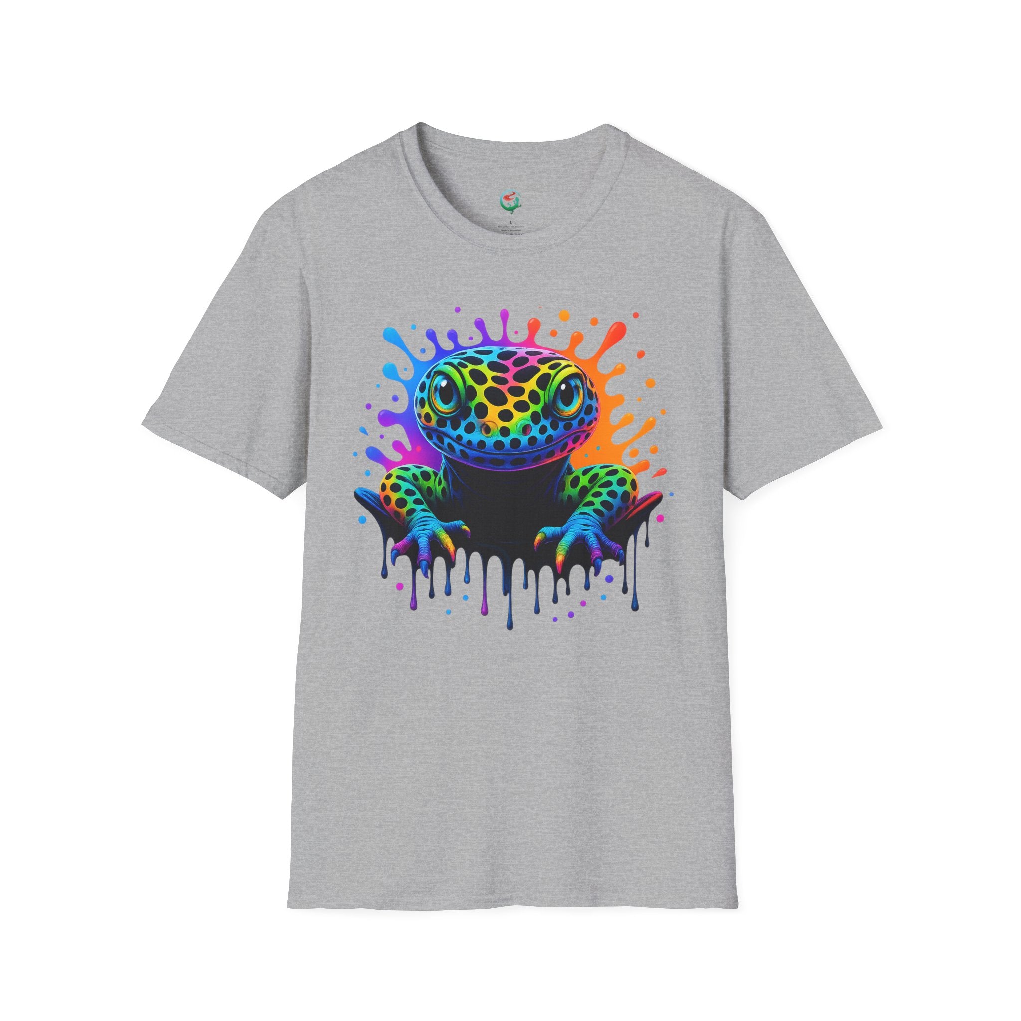 Rainbow Leopard Gecko T-Shirt | Color Splash Gecko Art Tee