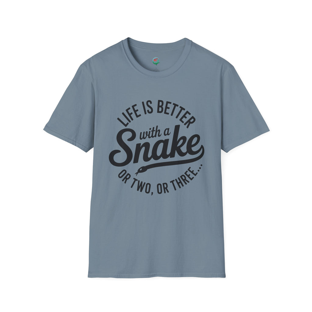 Snake Lover T-Shirt — "Life Is Better With a Snake" Graphic Tee