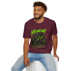 Venom Mode Graphic T-Shirt — Neon Green Snake Illustration