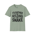 Snake Lover T-Shirt — "I'd Rather Be Holding My Snake" Graphic Tee