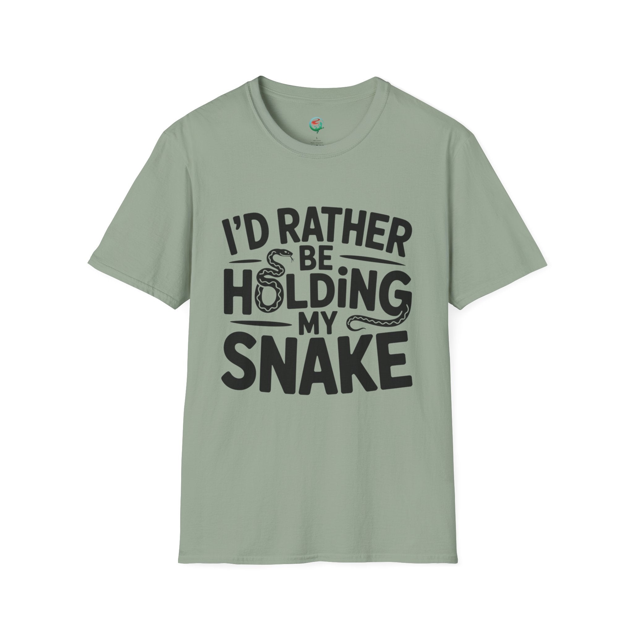 Snake Lover T-Shirt — "I'd Rather Be Holding My Snake" Graphic Tee