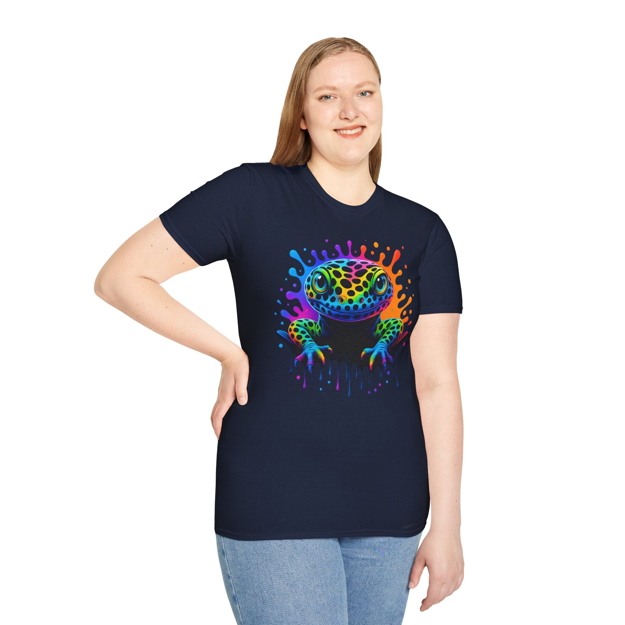 Rainbow Leopard Gecko T-Shirt | Color Splash Gecko Art Tee