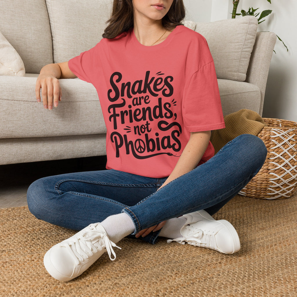 Snakes Are Friends T-Shirt — 'Snakes are Friends, Not Phobias' Graphic Tee for Snake Lovers