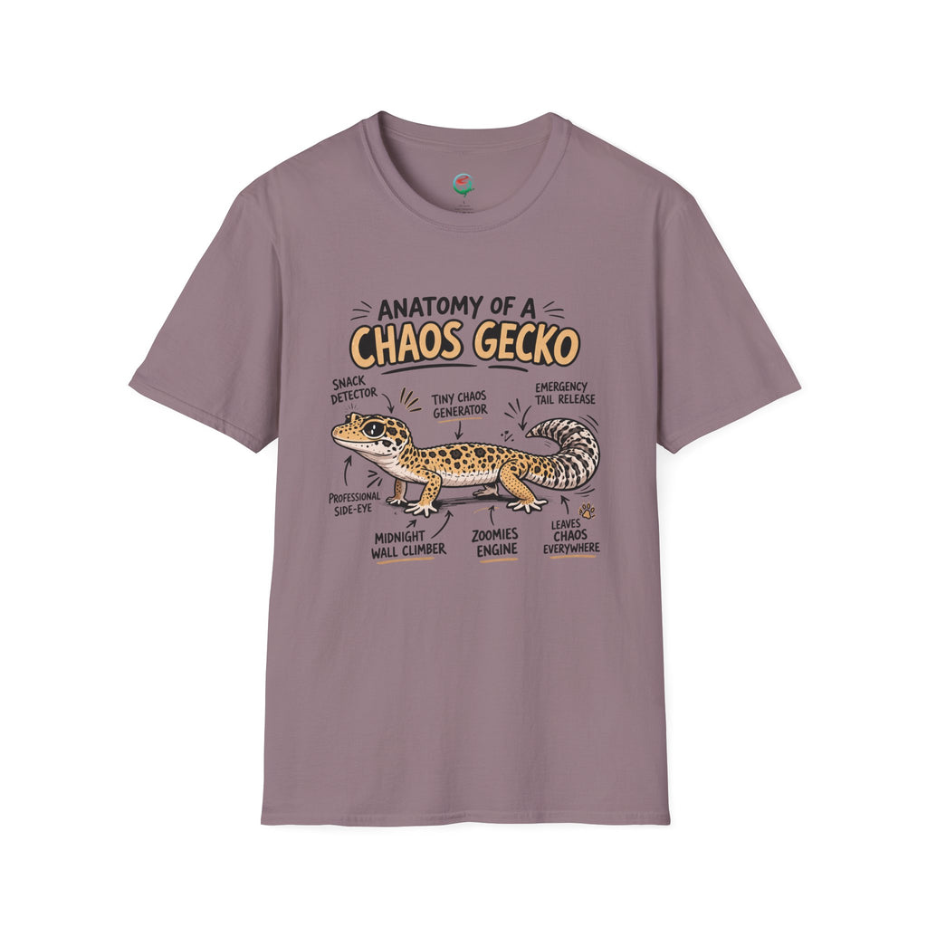 Chaos Gecko Anatomy T-Shirt — Funny Leopard Gecko Pet Owner Tee