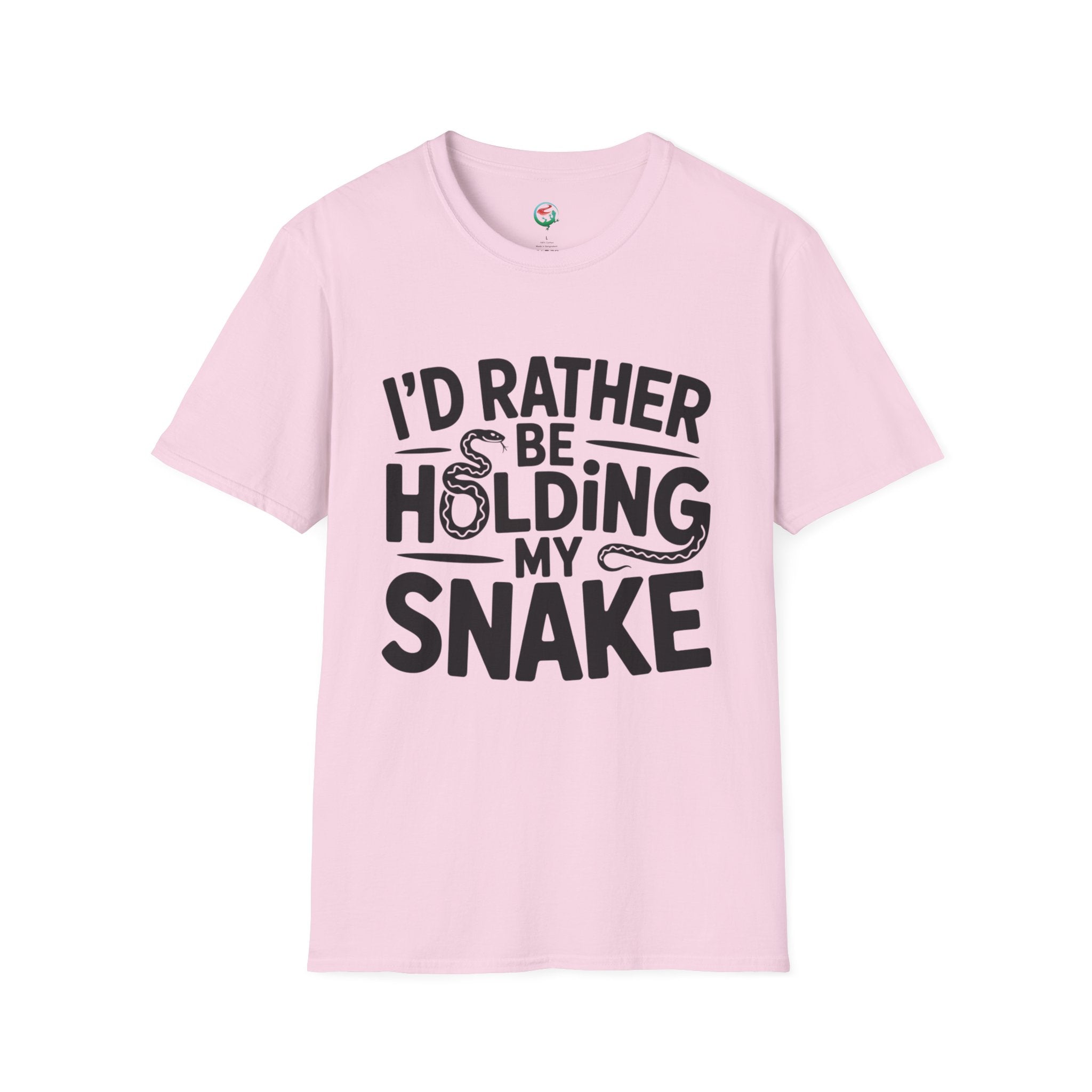 Snake Lover T-Shirt — "I'd Rather Be Holding My Snake" Graphic Tee