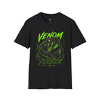 Venom Mode Graphic T-Shirt — Neon Green Snake Illustration