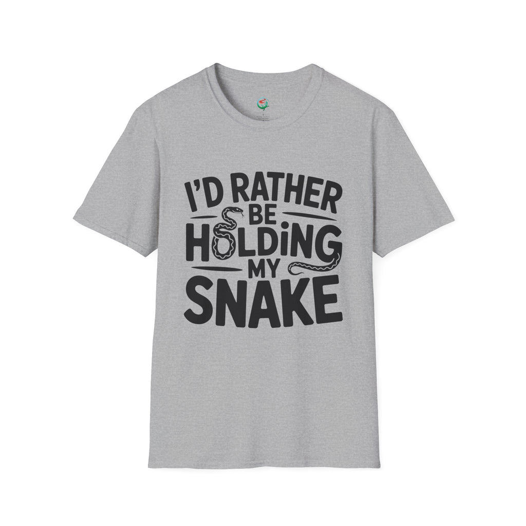 Snake Lover T-Shirt — "I'd Rather Be Holding My Snake" Graphic Tee