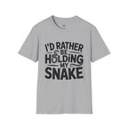 Snake Lover T-Shirt — "I'd Rather Be Holding My Snake" Graphic Tee