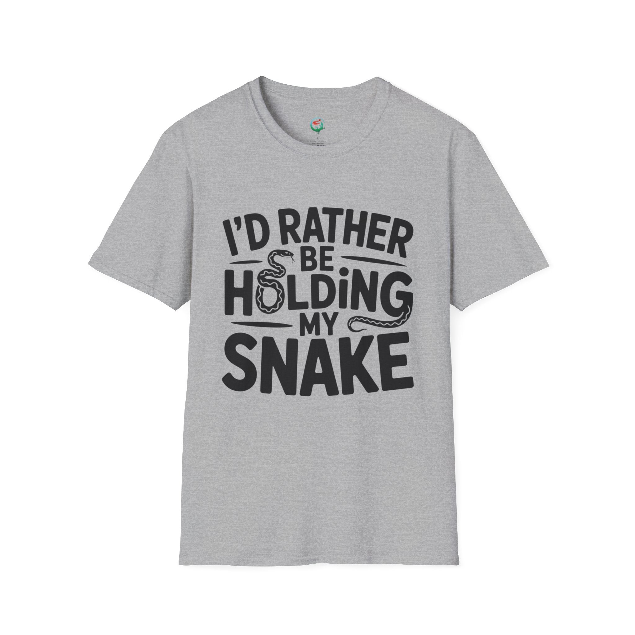 Snake Lover T-Shirt — "I'd Rather Be Holding My Snake" Graphic Tee