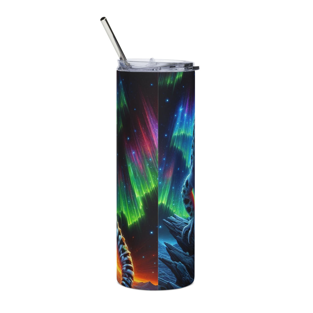 20oz Gecko Tumbler — Neon Leopard Gecko Stainless Steel Travel Cup