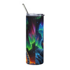 20oz Gecko Tumbler — Neon Leopard Gecko Stainless Steel Travel Cup