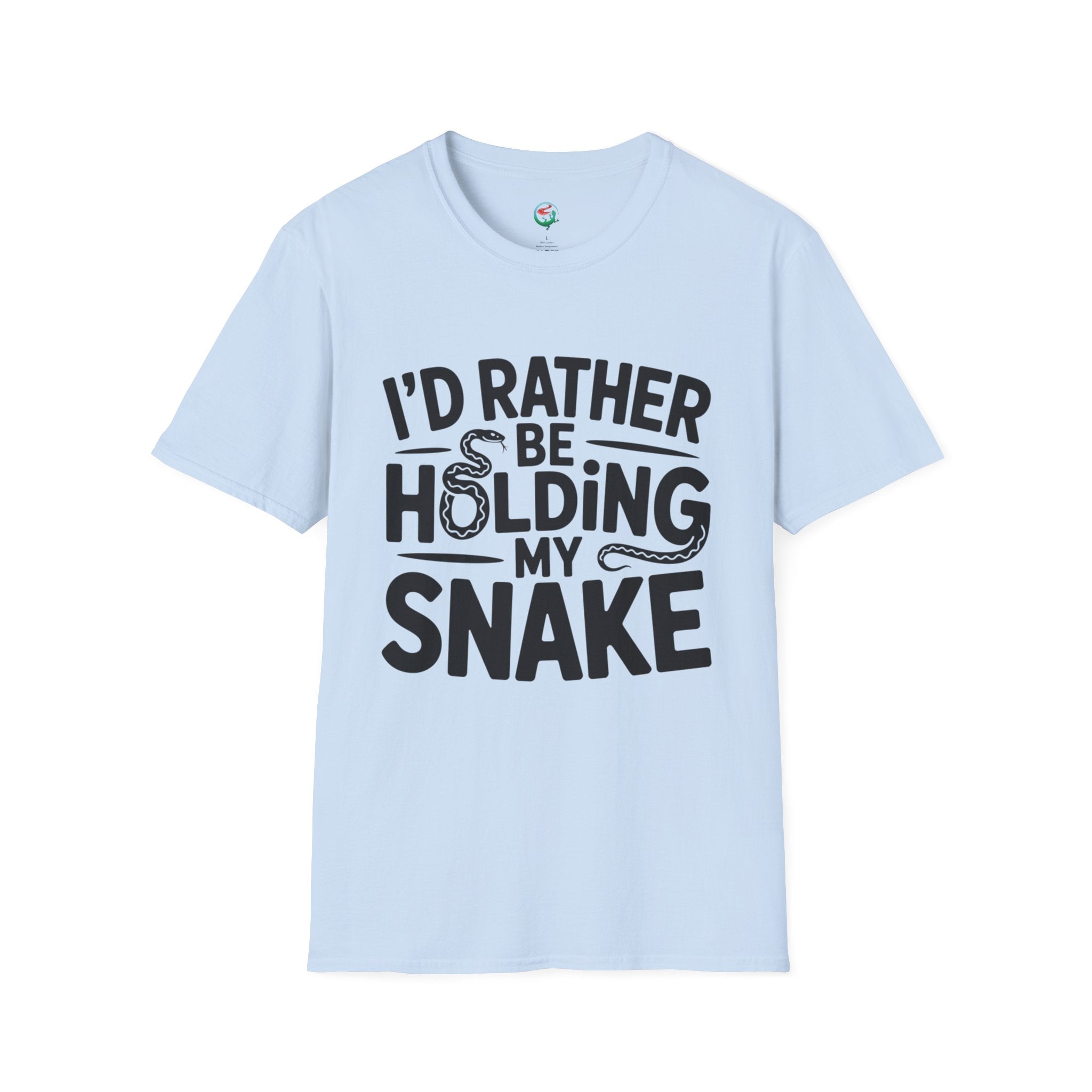 Snake Lover T-Shirt — "I'd Rather Be Holding My Snake" Graphic Tee