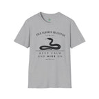 Cold Blooded Collective Snake T-Shirt — "Keep Calm and Hiss On" Graphic Tee