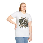 Botanical Snake Graphic T-Shirt | Vintage Floral Reptile Tee