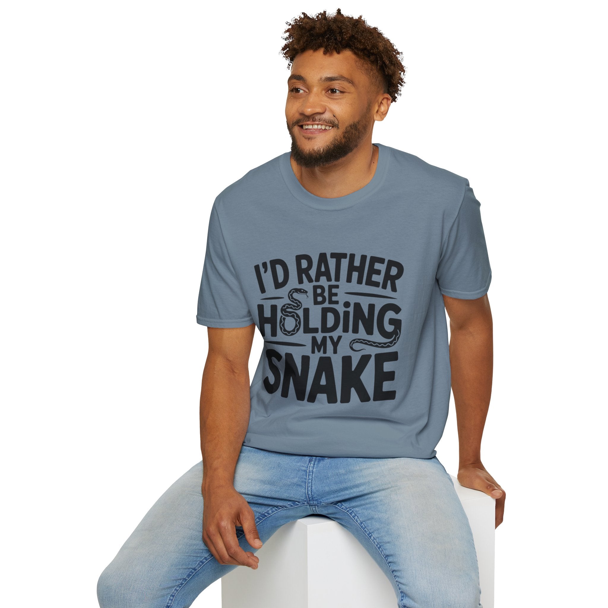 Snake Lover T-Shirt — "I'd Rather Be Holding My Snake" Graphic Tee