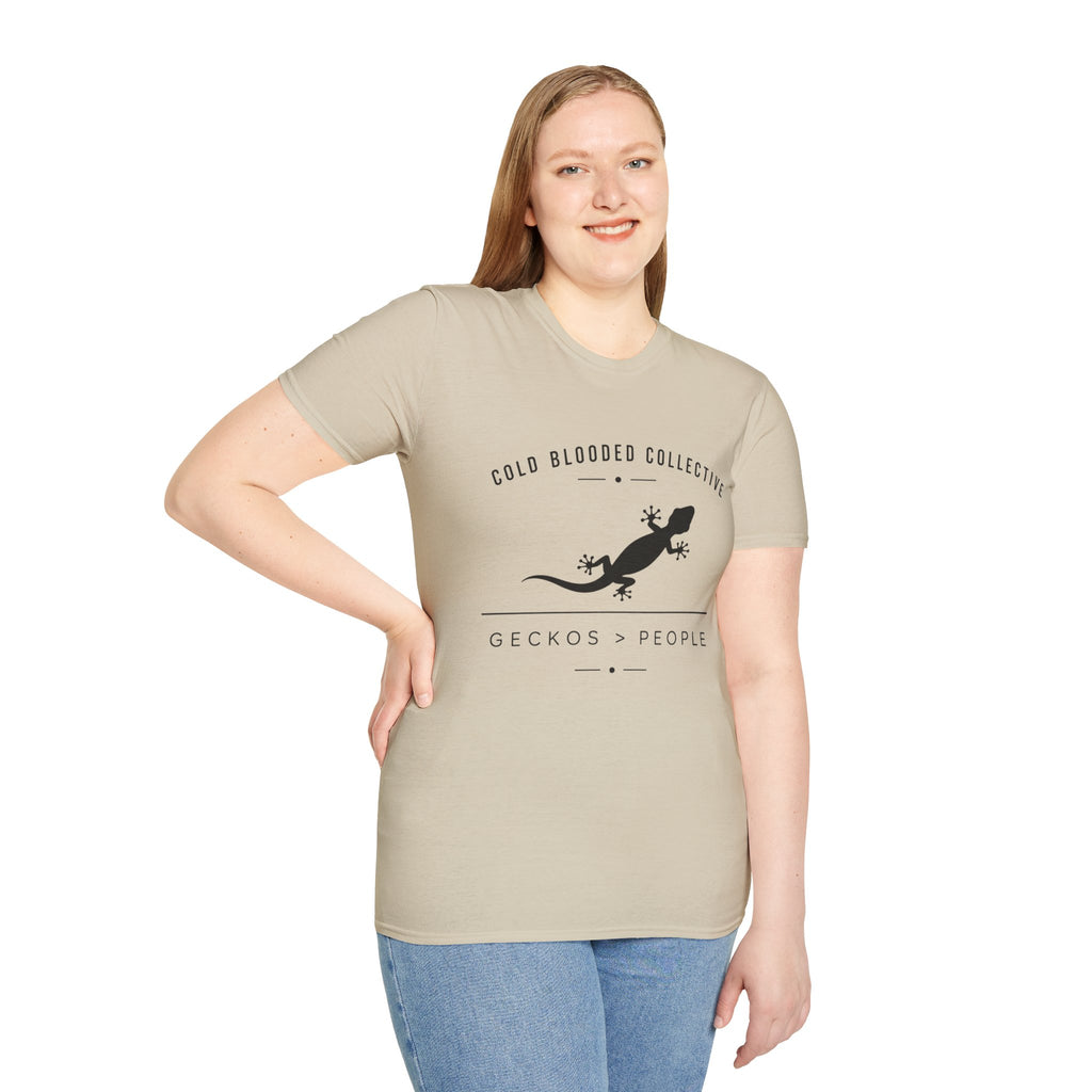 Gecko Over People Graphic T-Shirt — "Cold Blooded Collective" GeckoTee
