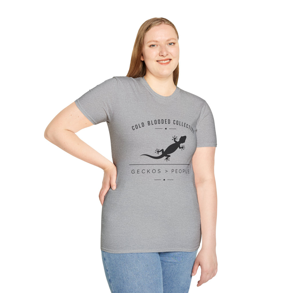 Gecko Over People Graphic T-Shirt — "Cold Blooded Collective" GeckoTee