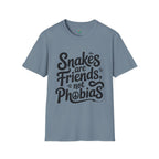 Snakes Are Friends T-Shirt — 'Snakes are Friends, Not Phobias' Graphic Tee for Snake Lovers