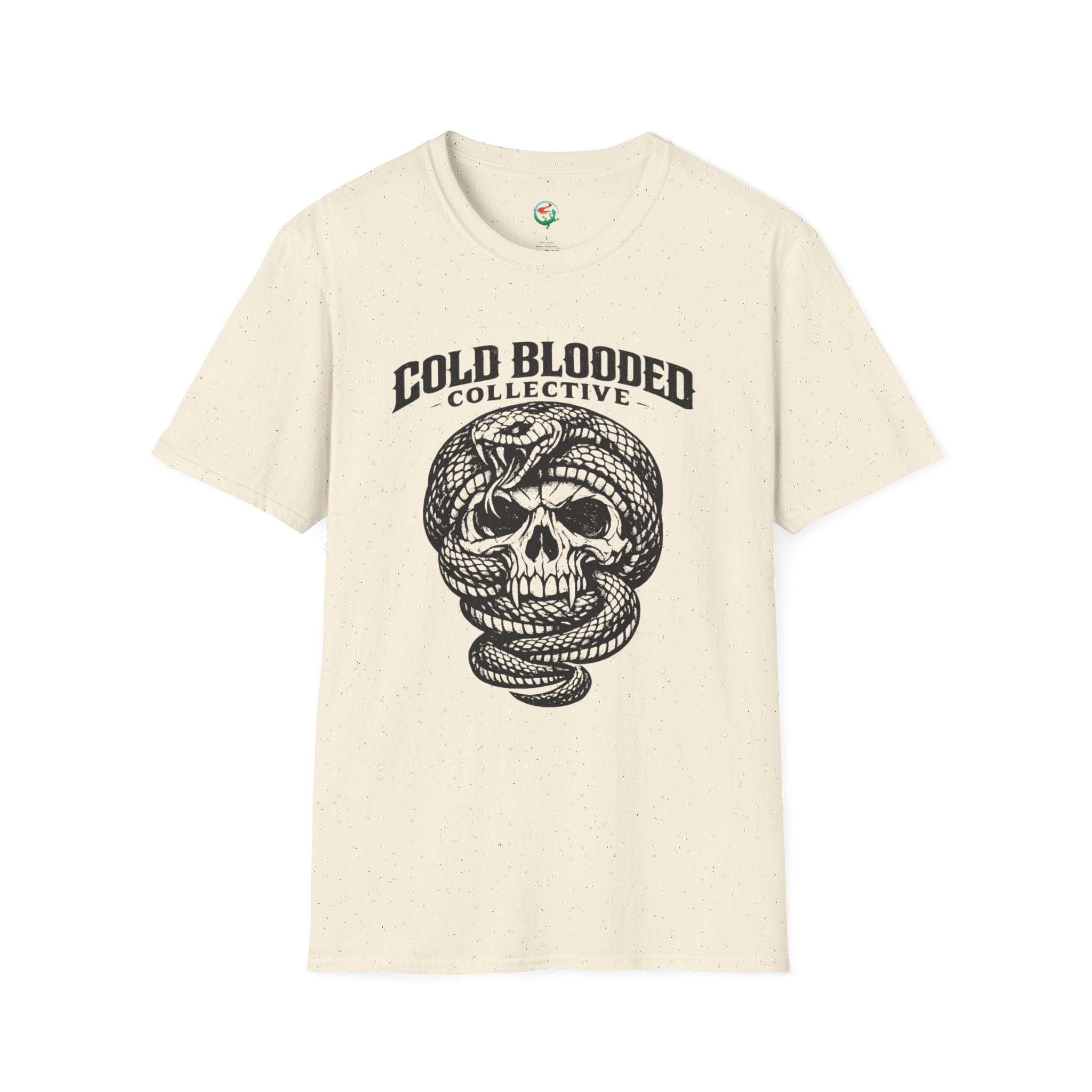Cold Blooded Collective Skull & Snake T-Shirt — Edgy Gothic Graphic Tee