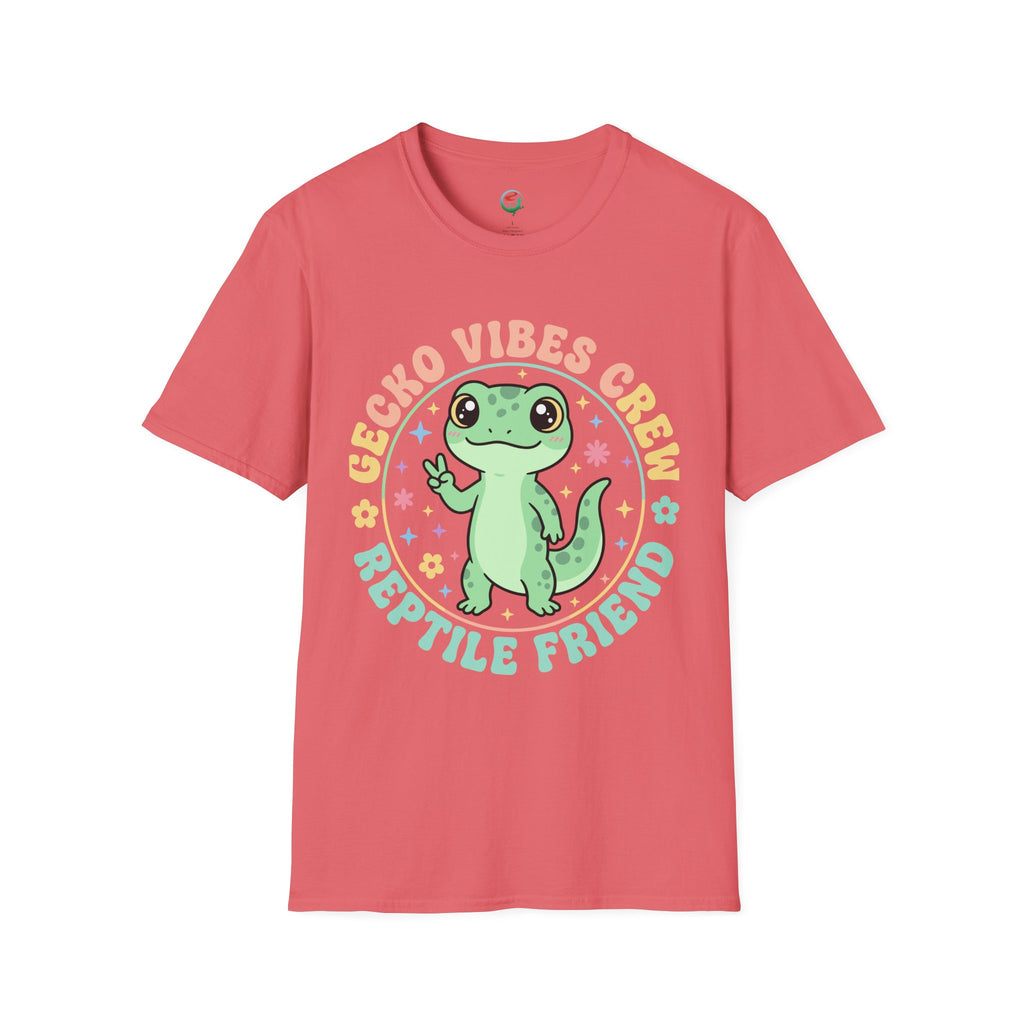 Gecko Vibes Crew T-Shirt — Cute Reptile Friend Graphic Tee