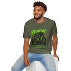 Venom Mode Graphic T-Shirt — Neon Green Snake Illustration