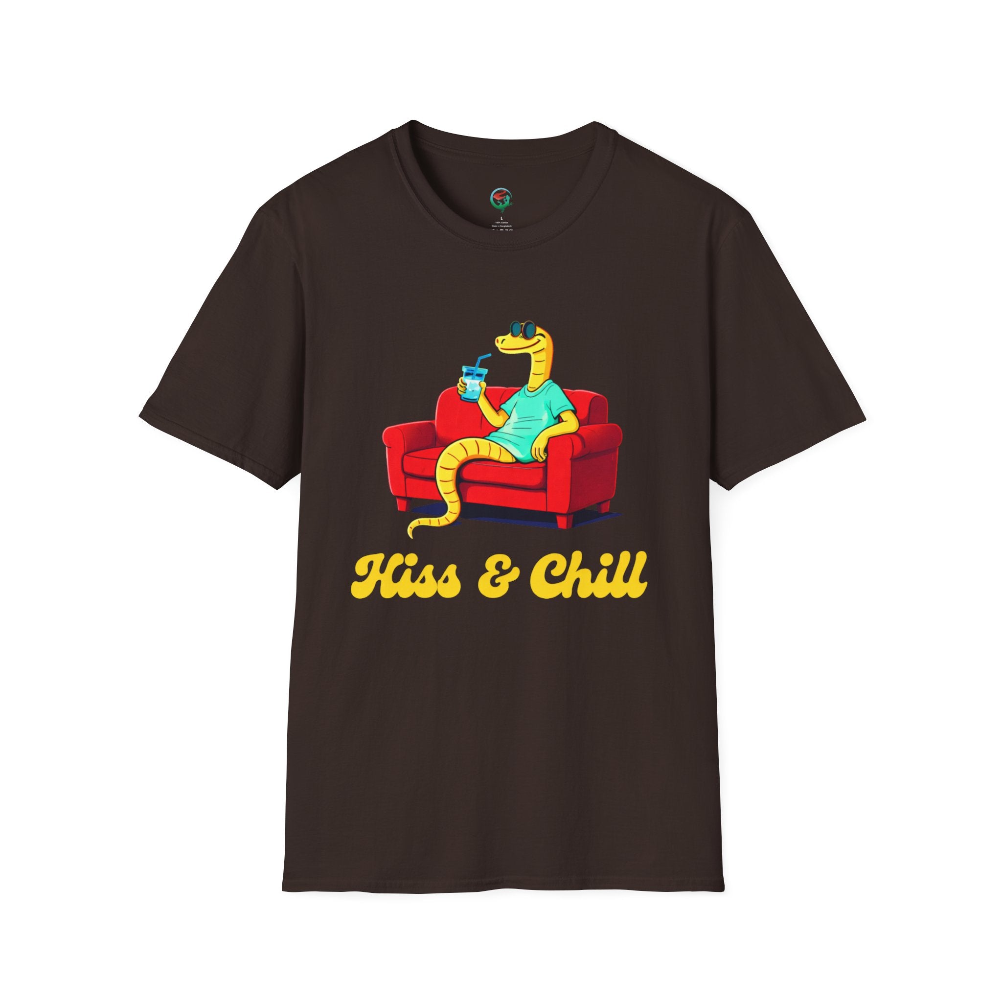 T-Shirt — 'Kiss & Chill' Relaxed Snake Graphic Tee
