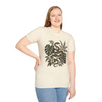 Botanical Snake Graphic T-Shirt | Vintage Floral Reptile Tee