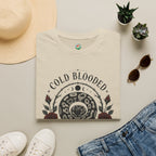 Cold Blooded & Unbothered Snake T-Shirt — Floral Leopard Coil Graphic Tee