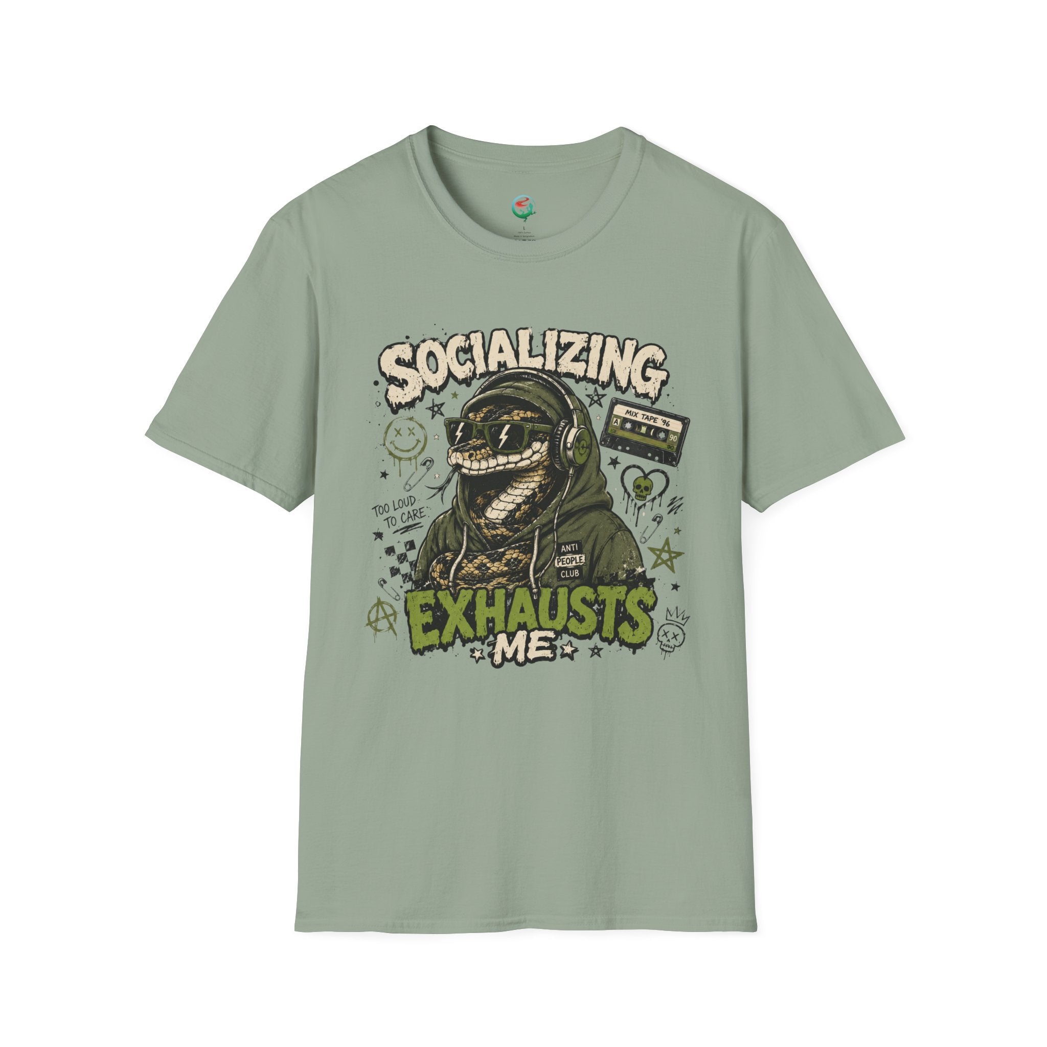Socializing Exhausts Me T-Shirt — Funny Introvert Graphic Tee