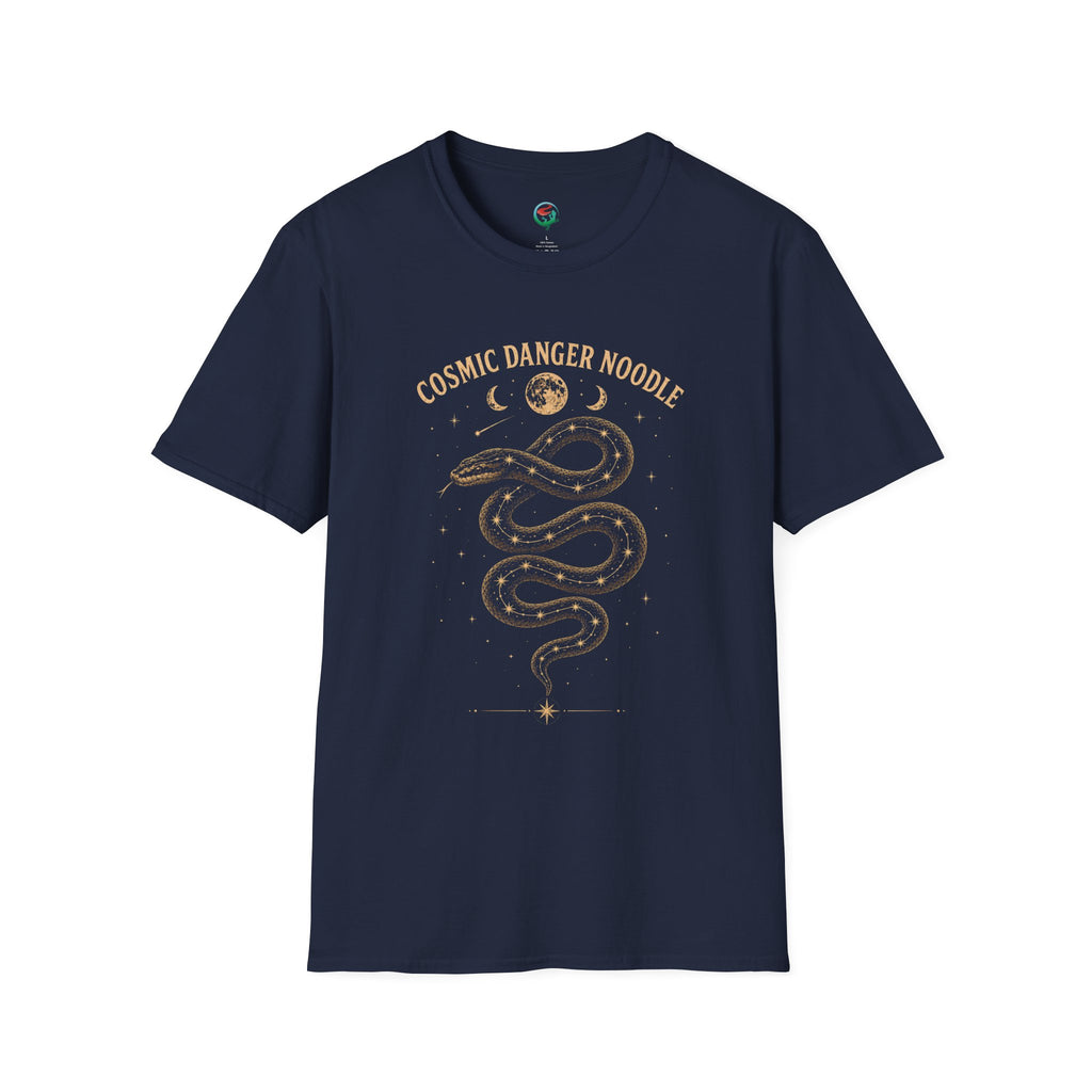 Cosmic Danger Noodle T-Shirt — Vintage Celestial Snake Tee