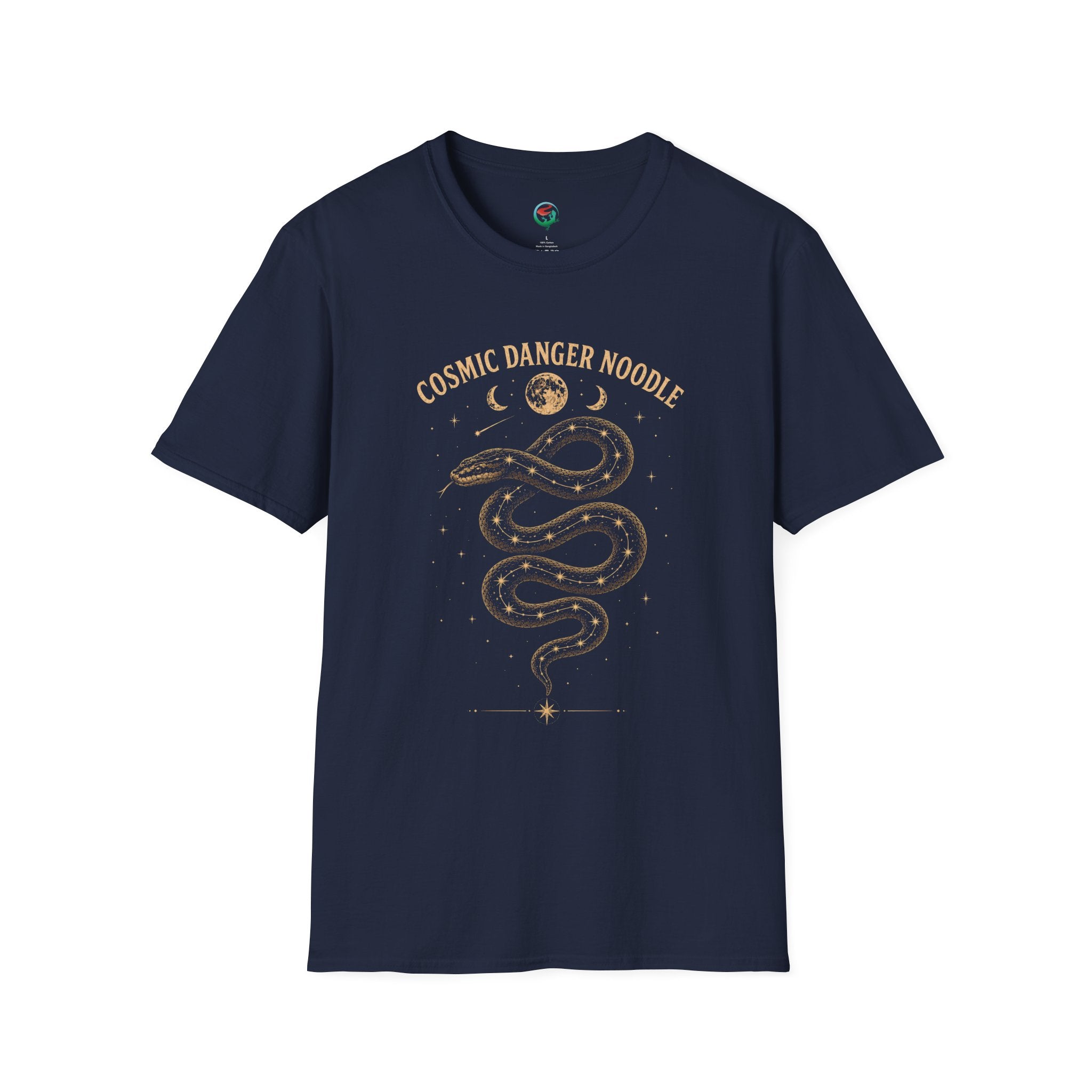Cosmic Danger Noodle T-Shirt — Vintage Celestial Snake Tee