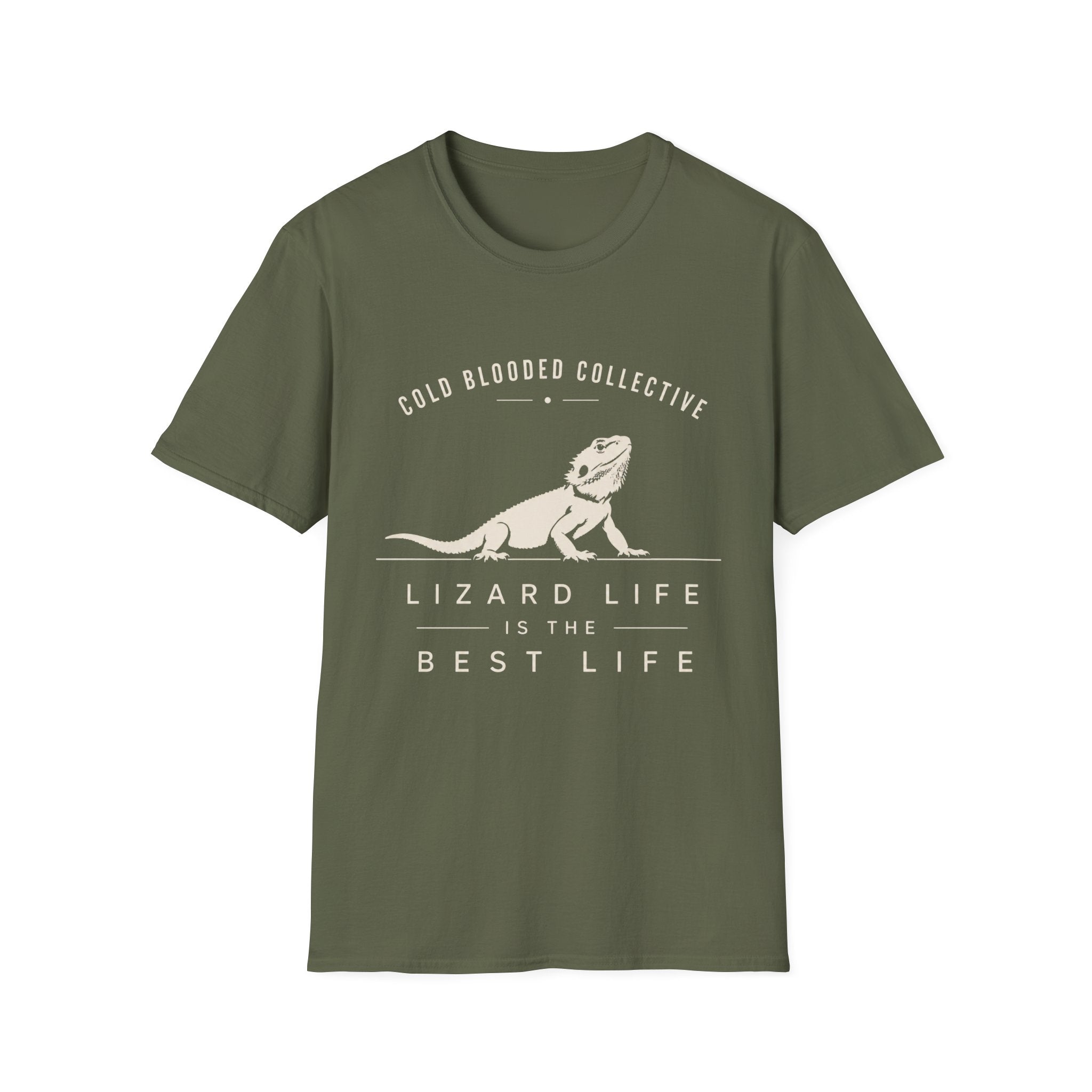 Lizard Life Tee — "Cold Blooded Collective" Bearded Dragon Graphic T-Shirt