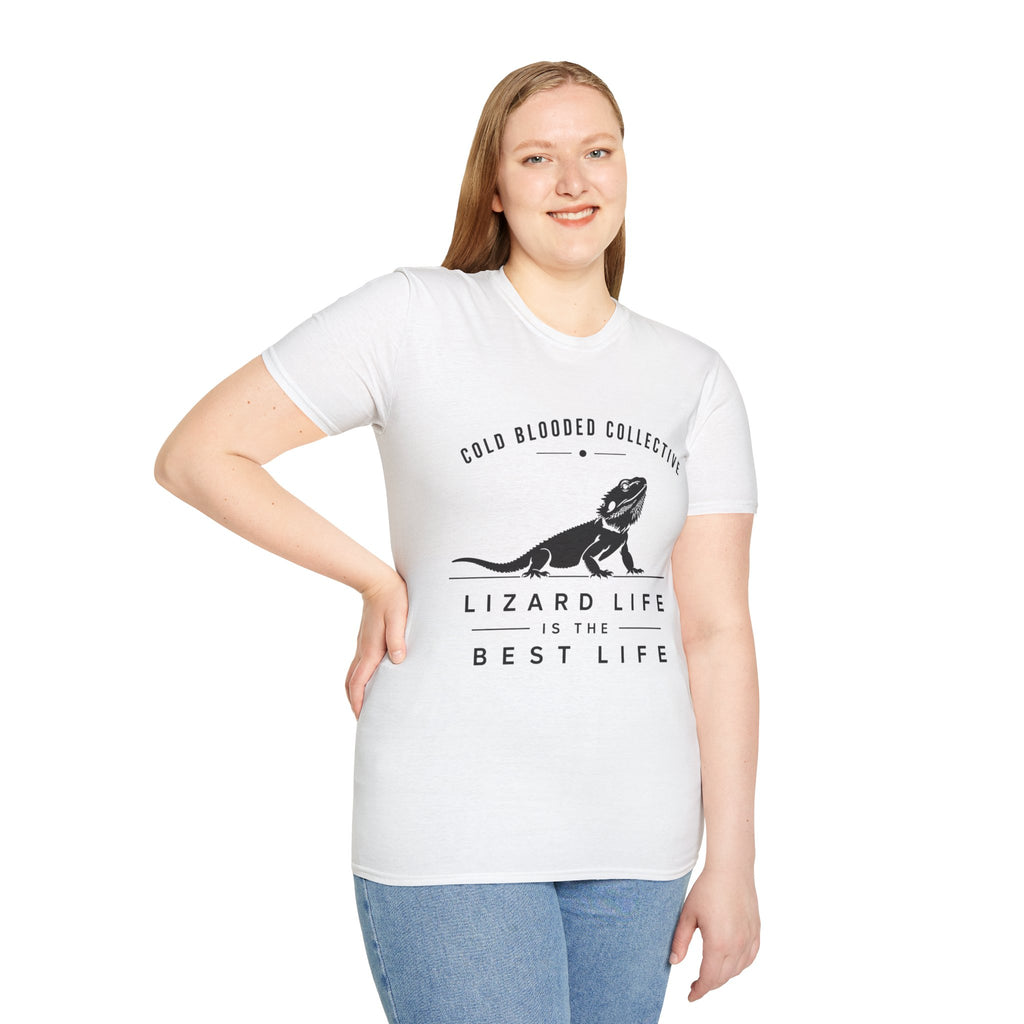 Lizard Life Tee — "Cold Blooded Collective" Bearded Dragon Graphic T-Shirt