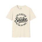 Snake Lover T-Shirt — "Life Is Better With a Snake" Graphic Tee