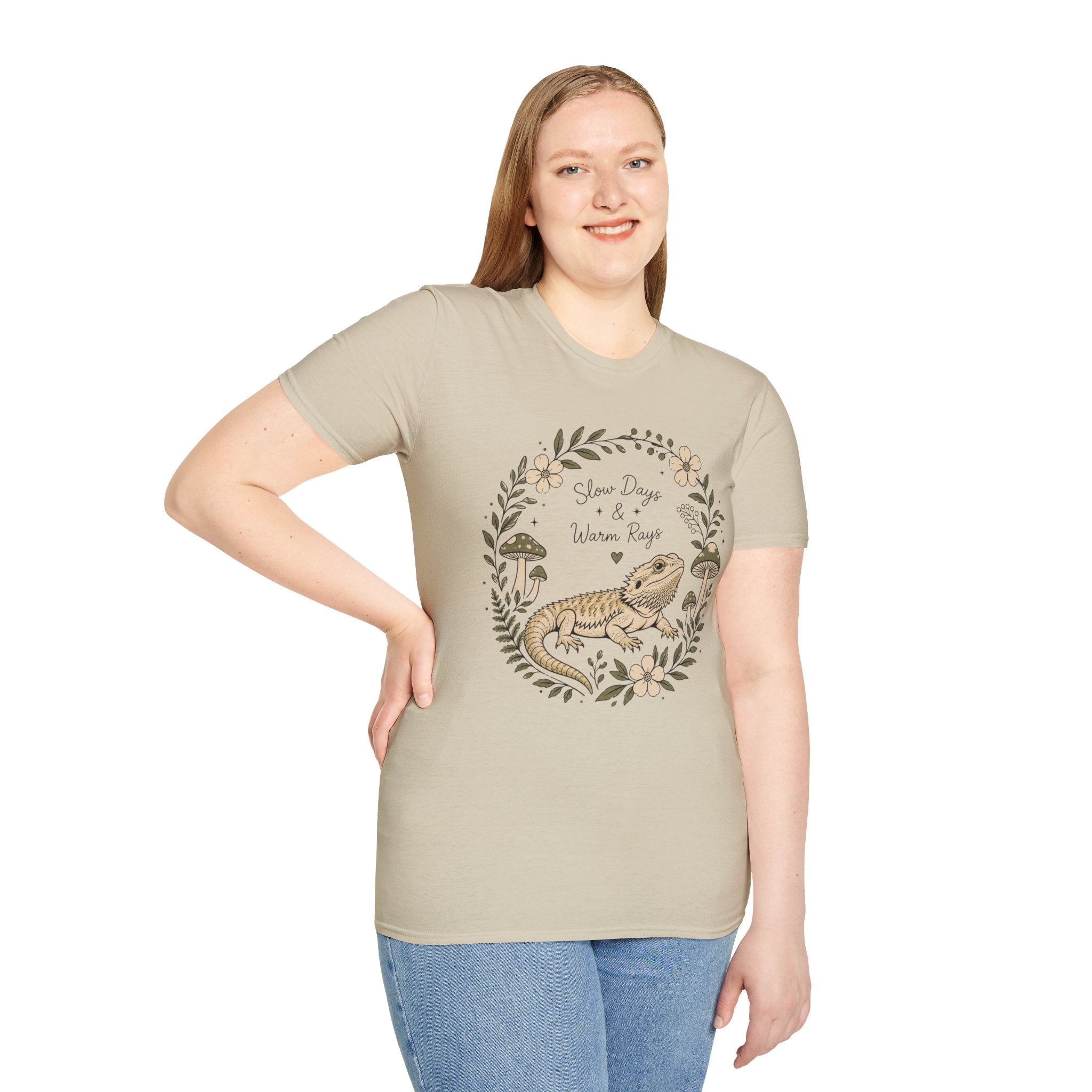 Slow Days & Warm Rays Bearded Dragon Nature T-Shirt | Red River Exotics