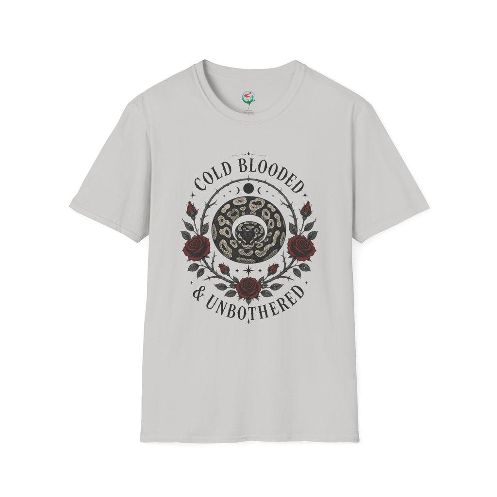 Cold Blooded & Unbothered Snake T-Shirt — Floral Leopard Coil Graphic Tee