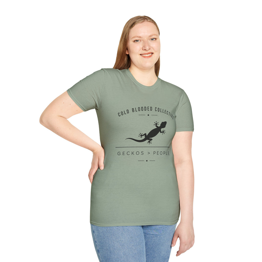 Gecko Over People Graphic T-Shirt — "Cold Blooded Collective" GeckoTee