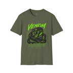 Venom Mode Graphic T-Shirt — Neon Green Snake Illustration