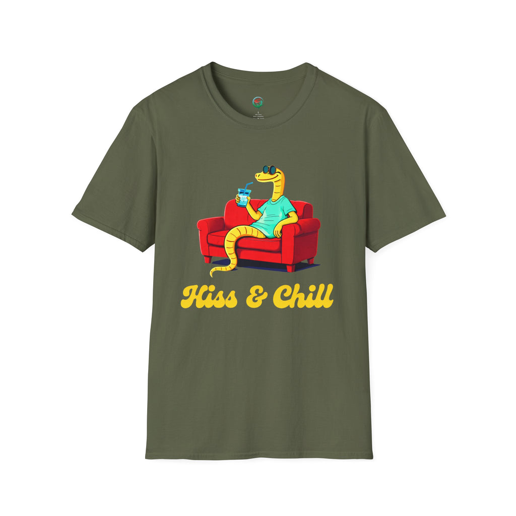 T-Shirt — 'Kiss & Chill' Relaxed Snake Graphic Tee