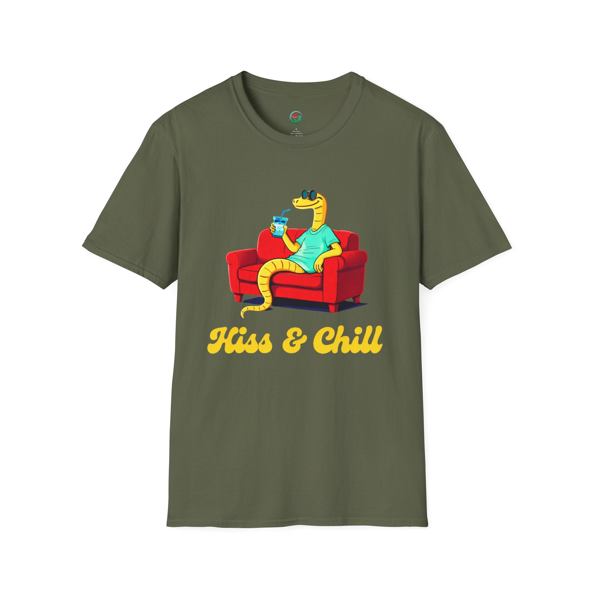 T-Shirt — 'Kiss & Chill' Relaxed Snake Graphic Tee