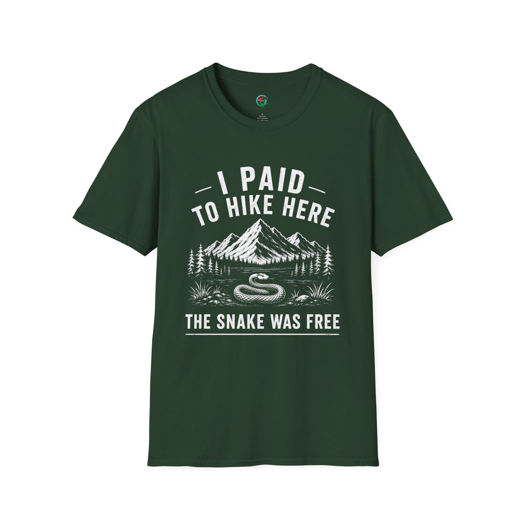 I Paid to Hike Here. The Snake Was Free. Shirt | Funny Snake Hiking Tee