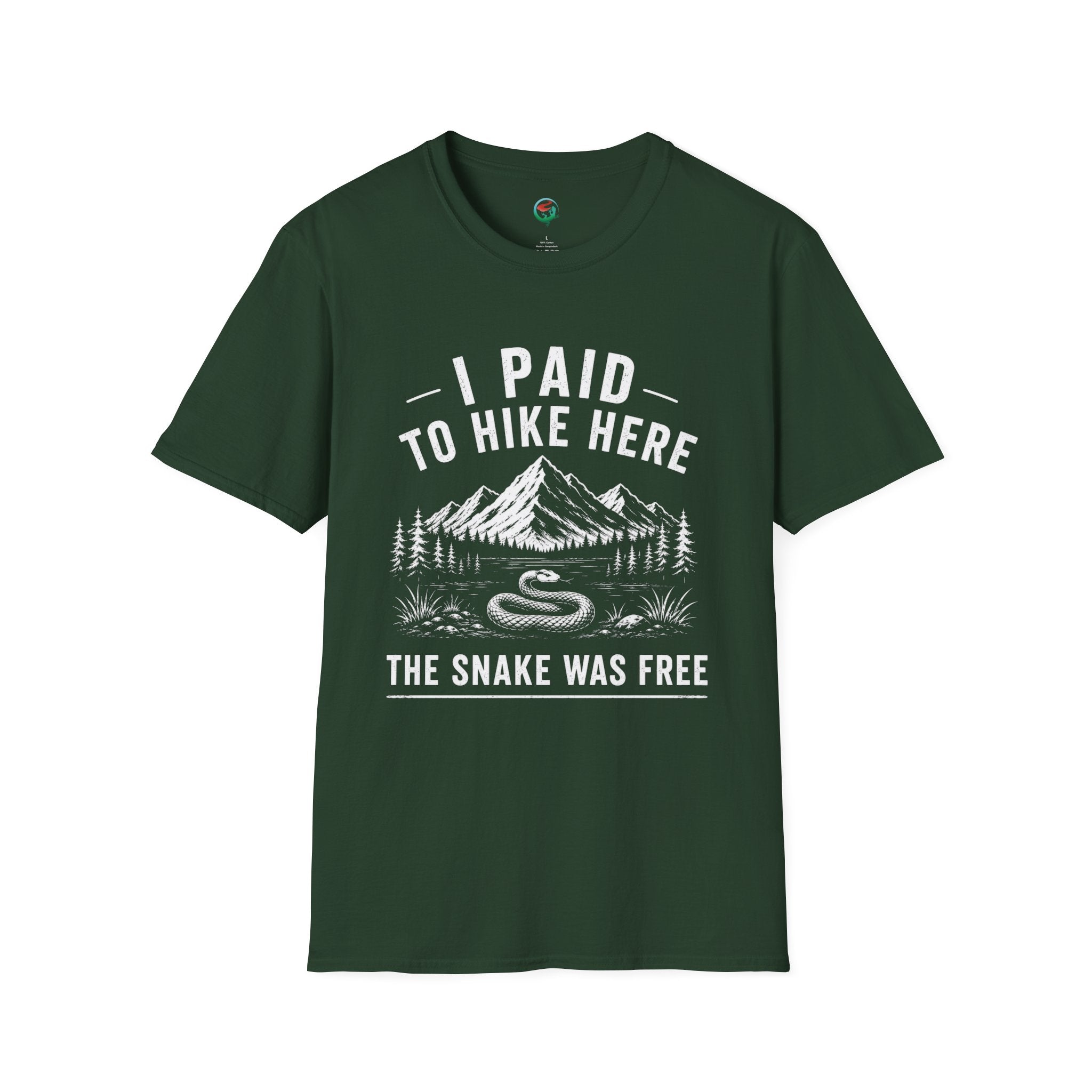 I Paid to Hike Here. The Snake Was Free. Shirt | Funny Snake Hiking Tee