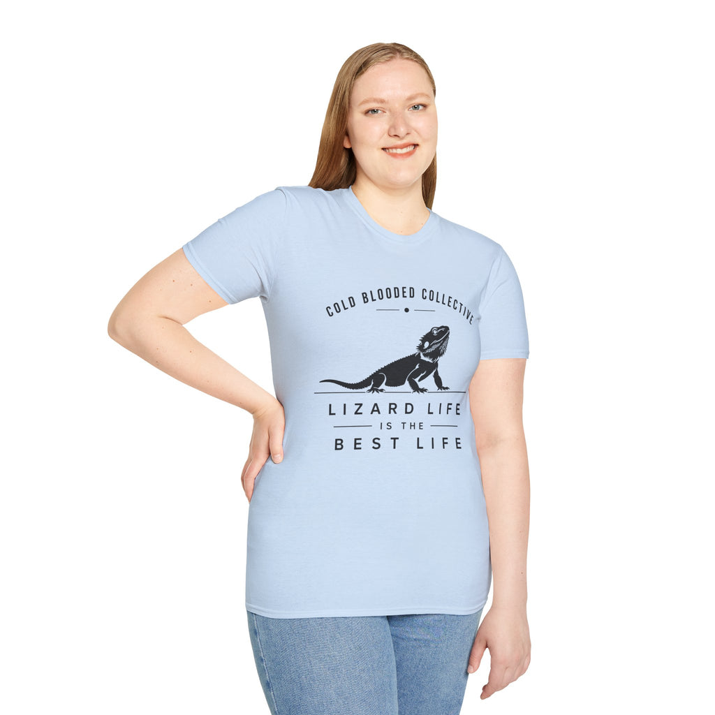 Lizard Life Tee — "Cold Blooded Collective" Bearded Dragon Graphic T-Shirt
